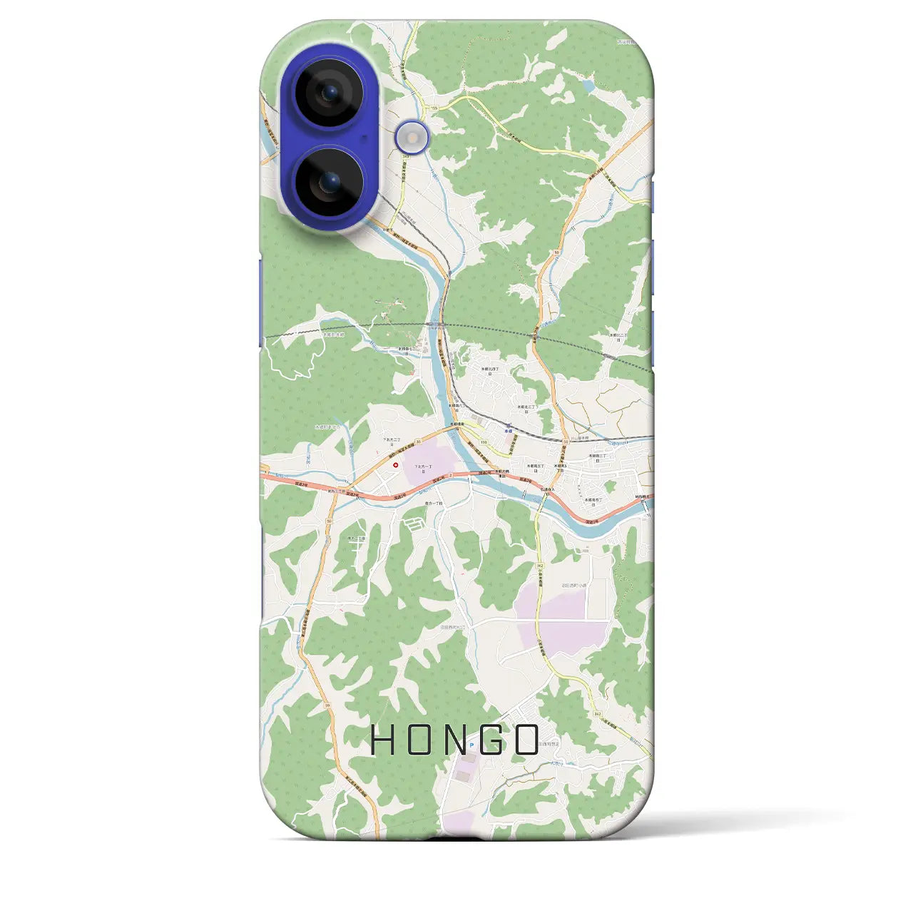 【本郷(広島県)】地図柄iPhoneケース(バックカバータイプ)