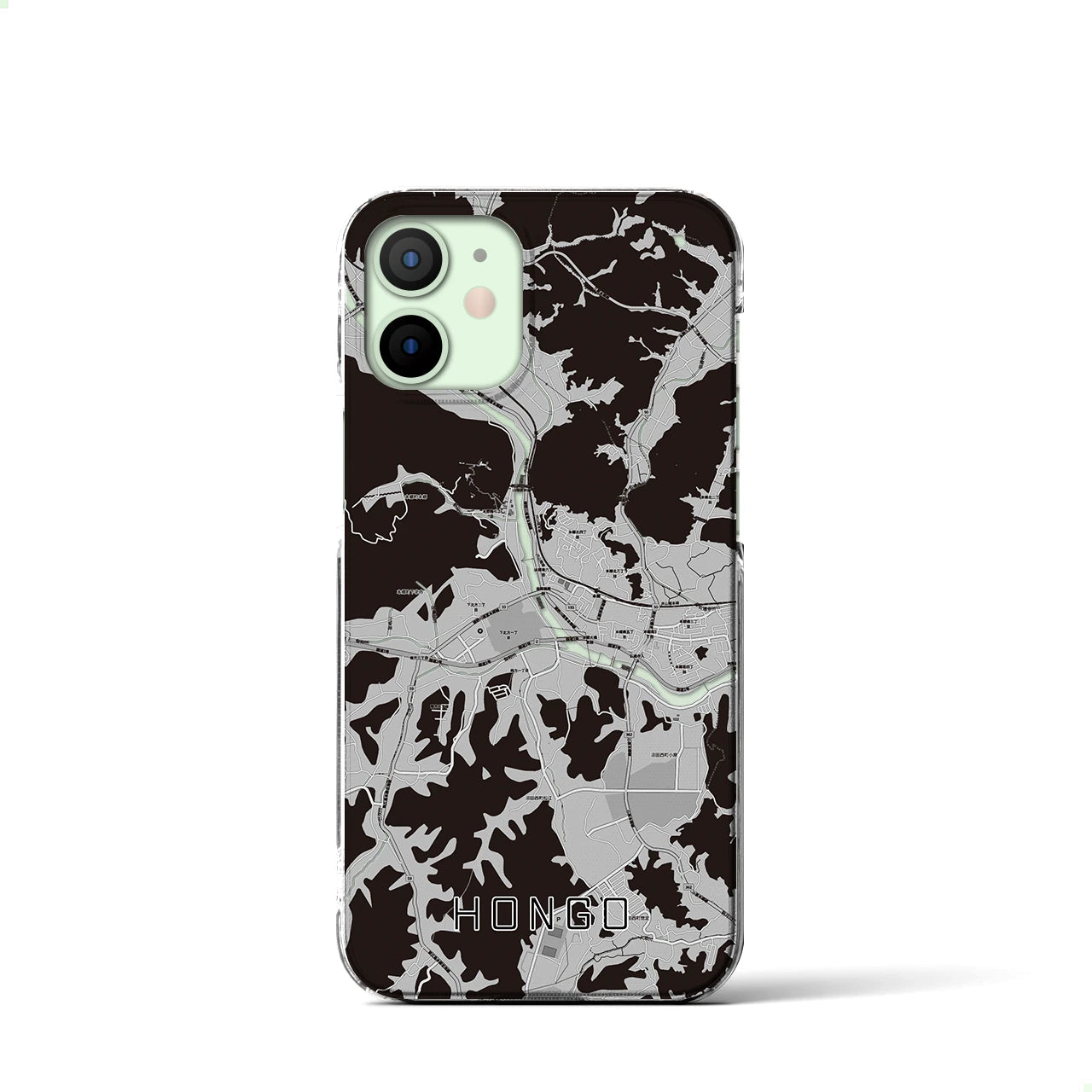 【本郷(広島県)】地図柄iPhoneケース(クリアタイプ)