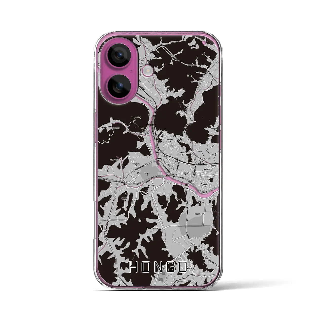 【本郷(広島県)】地図柄iPhoneケース(クリアタイプ)