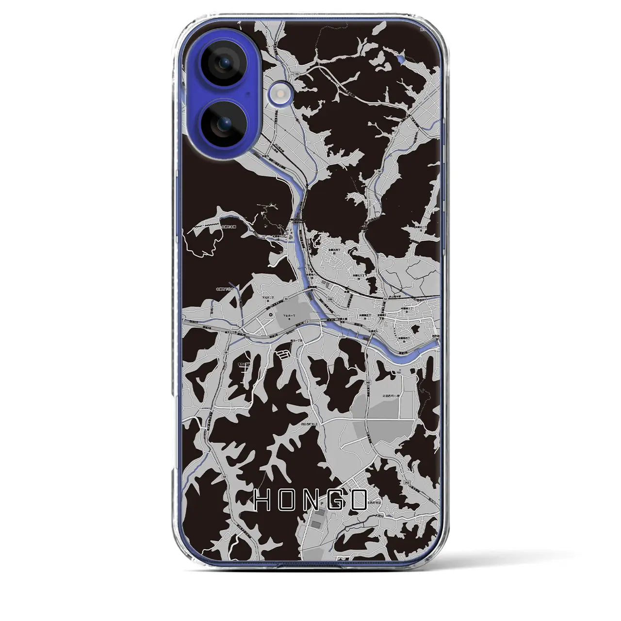 【本郷(広島県)】地図柄iPhoneケース(クリアタイプ)