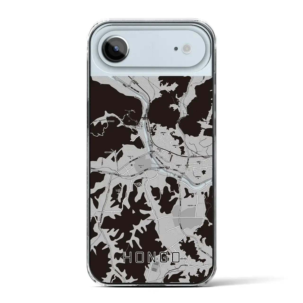 【本郷(広島県)】地図柄iPhoneケース(クリアタイプ)