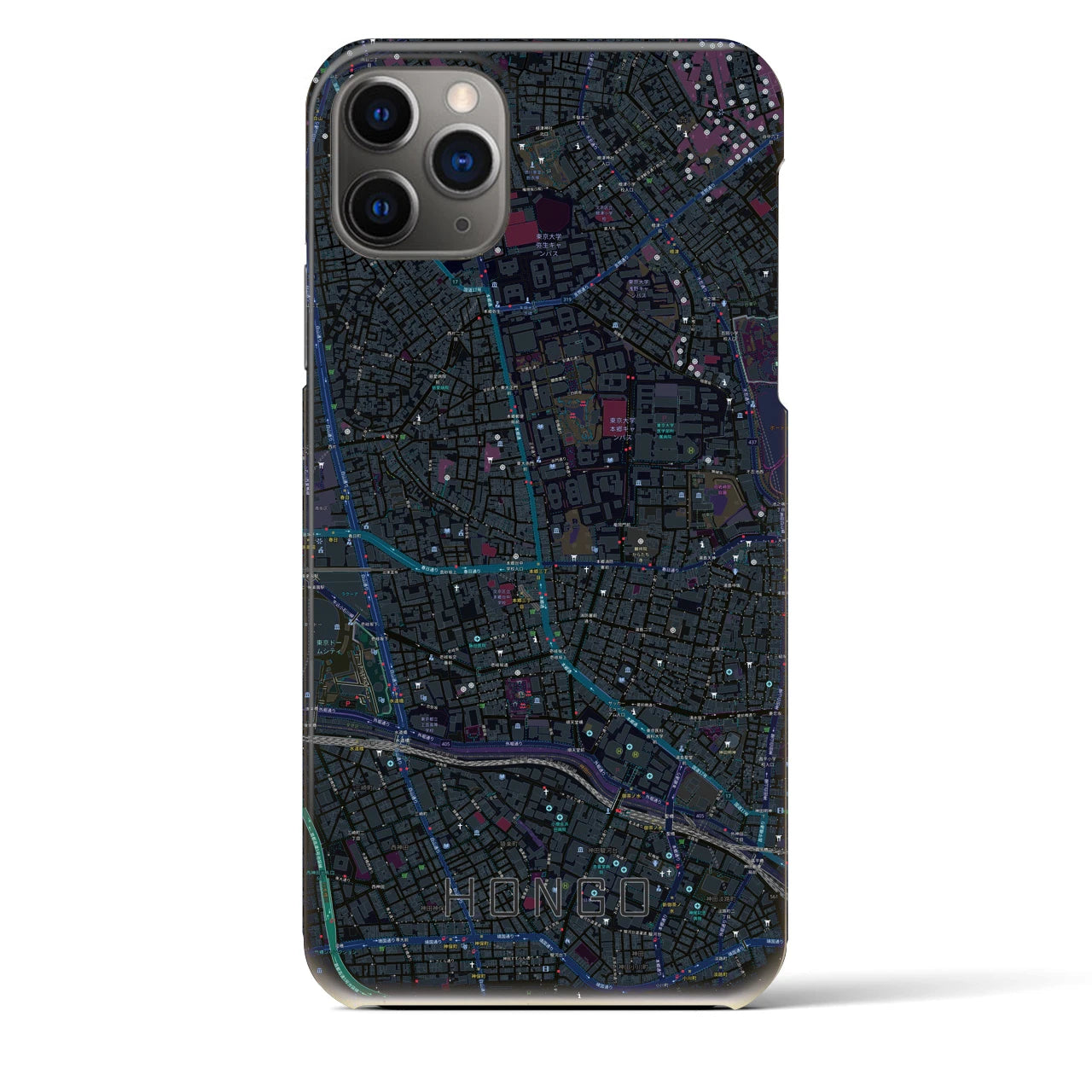 【本郷(東京都)】地図柄iPhoneケース(バックカバータイプ)