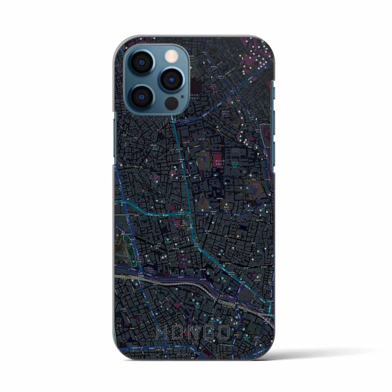 【本郷(東京都)】地図柄iPhoneケース(バックカバータイプ)