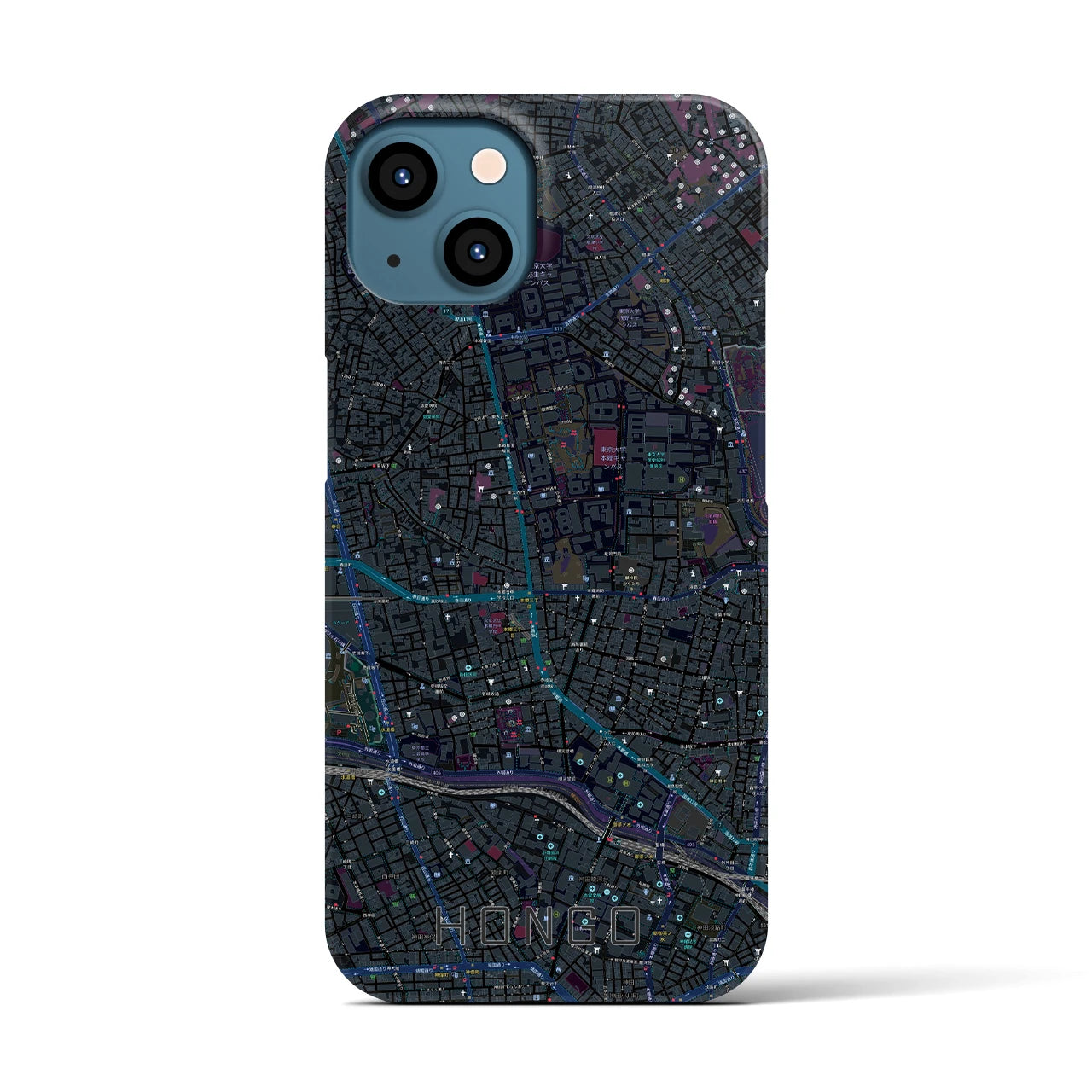 【本郷(東京都)】地図柄iPhoneケース(バックカバータイプ)