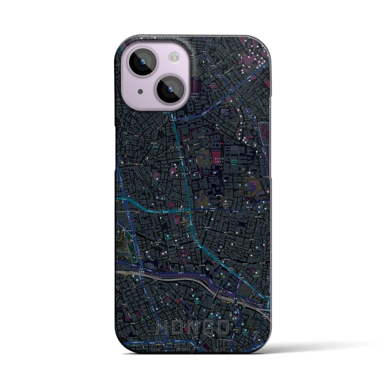 【本郷(東京都)】地図柄iPhoneケース(バックカバータイプ)