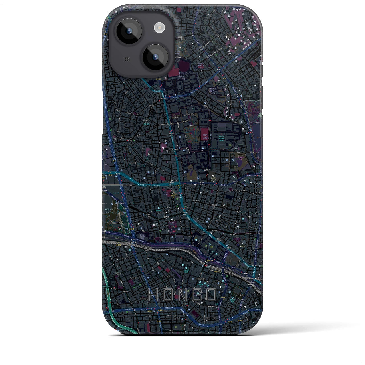 【本郷(東京都)】地図柄iPhoneケース(バックカバータイプ)