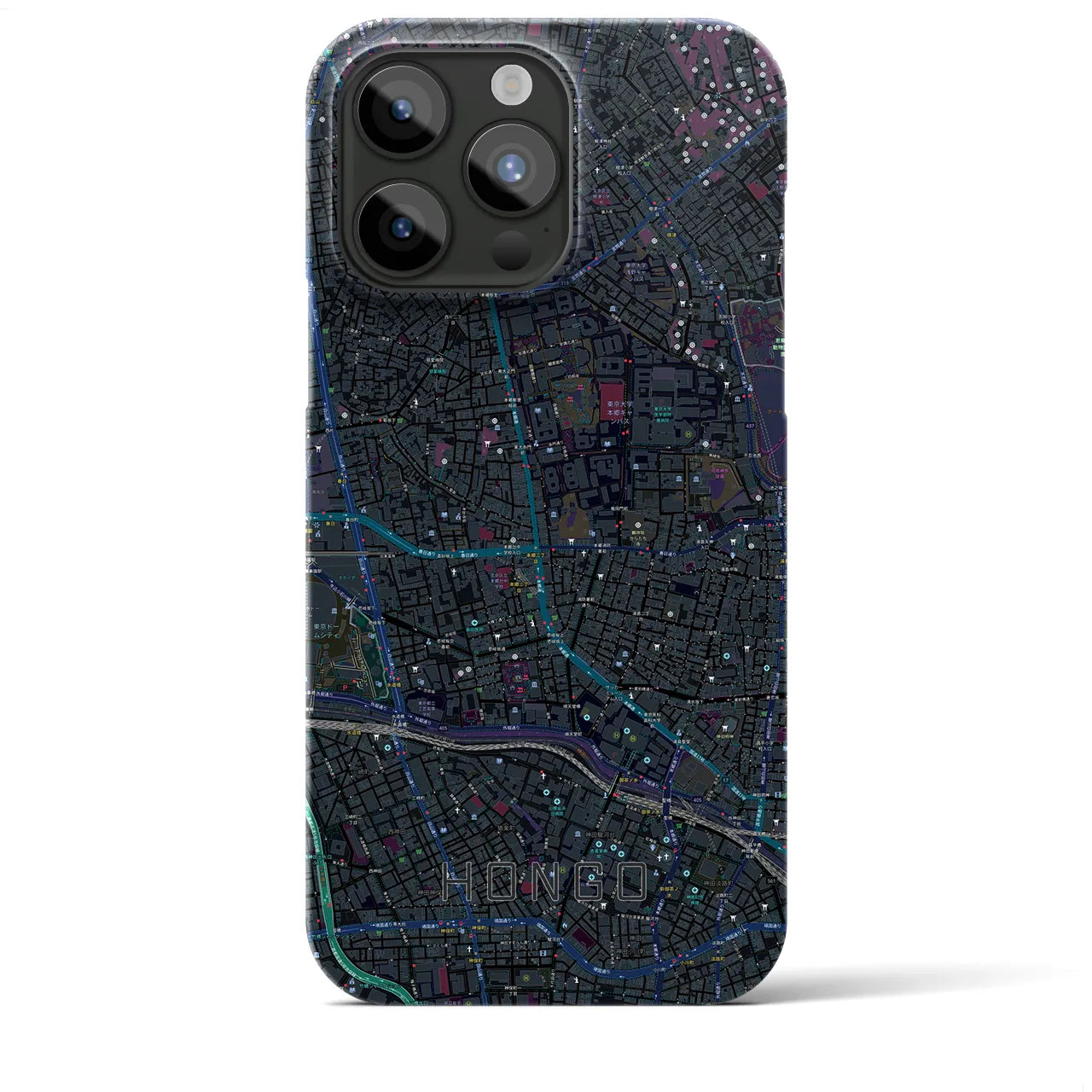 【本郷(東京都)】地図柄iPhoneケース(バックカバータイプ)