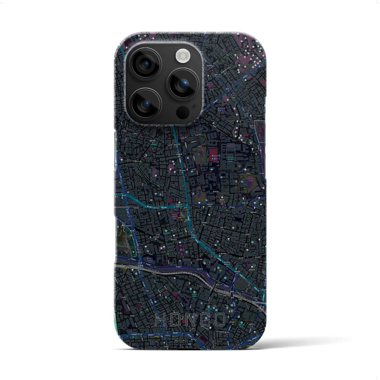 【本郷(東京都)】地図柄iPhoneケース(バックカバータイプ)