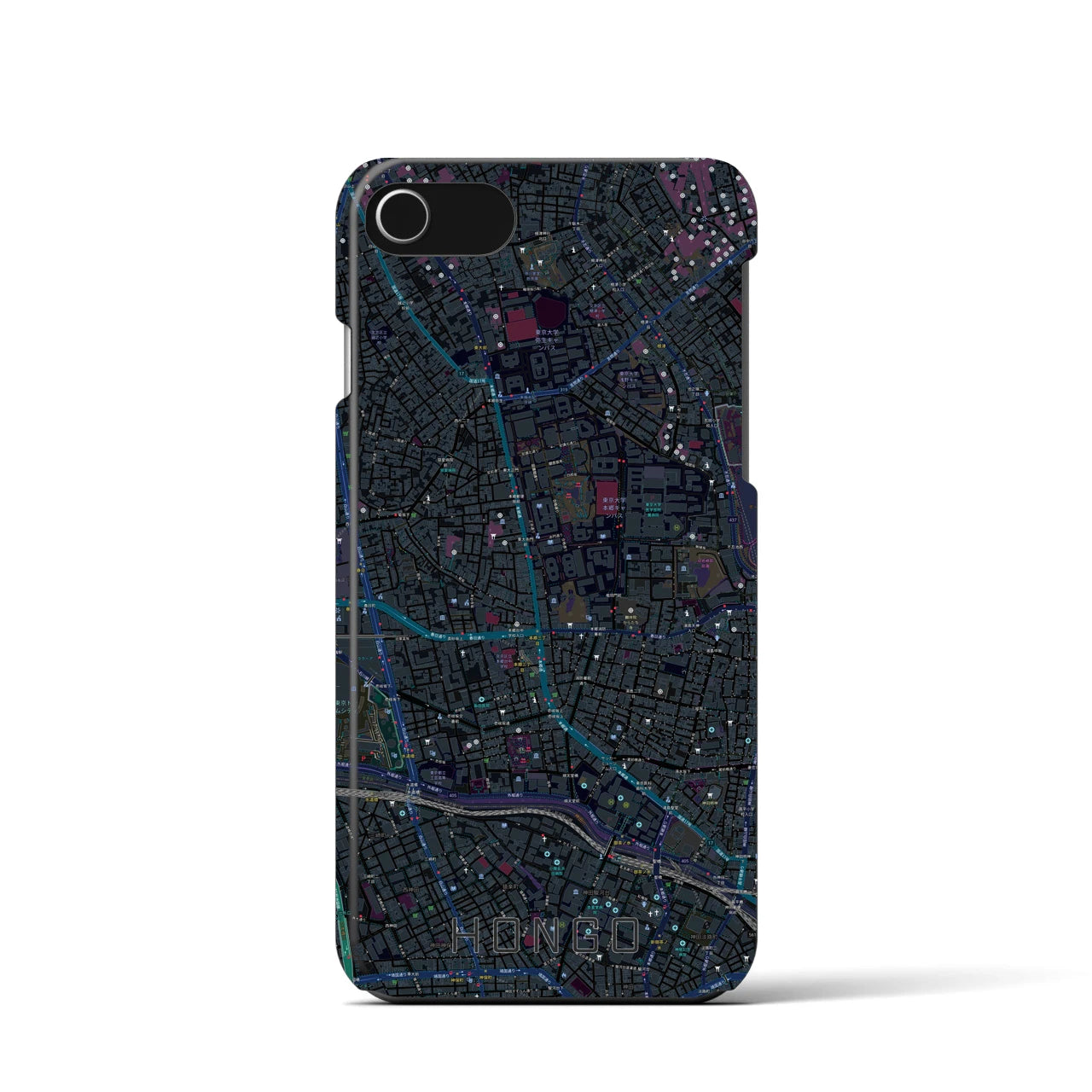 【本郷(東京都)】地図柄iPhoneケース(バックカバータイプ)