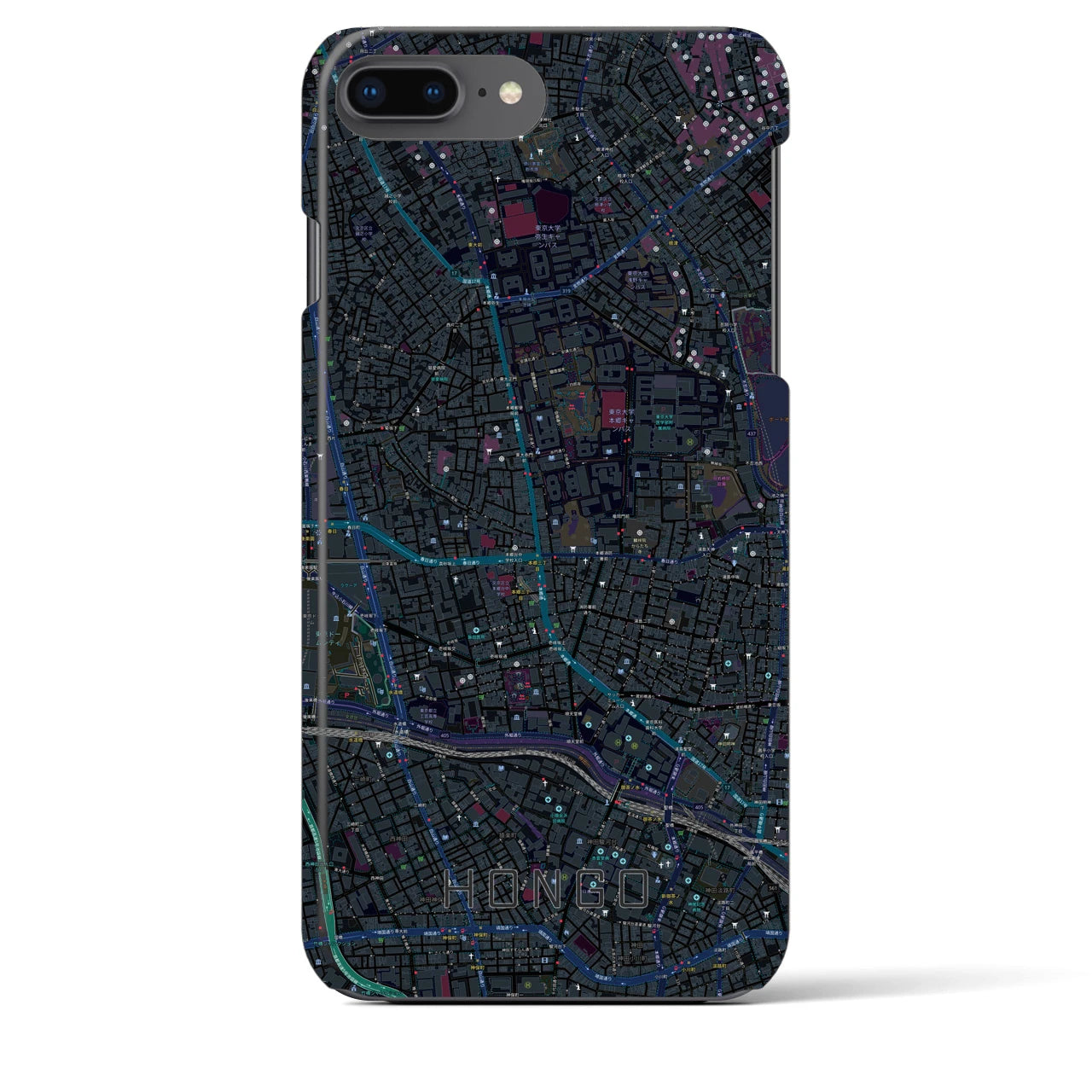 【本郷(東京都)】地図柄iPhoneケース(バックカバータイプ)