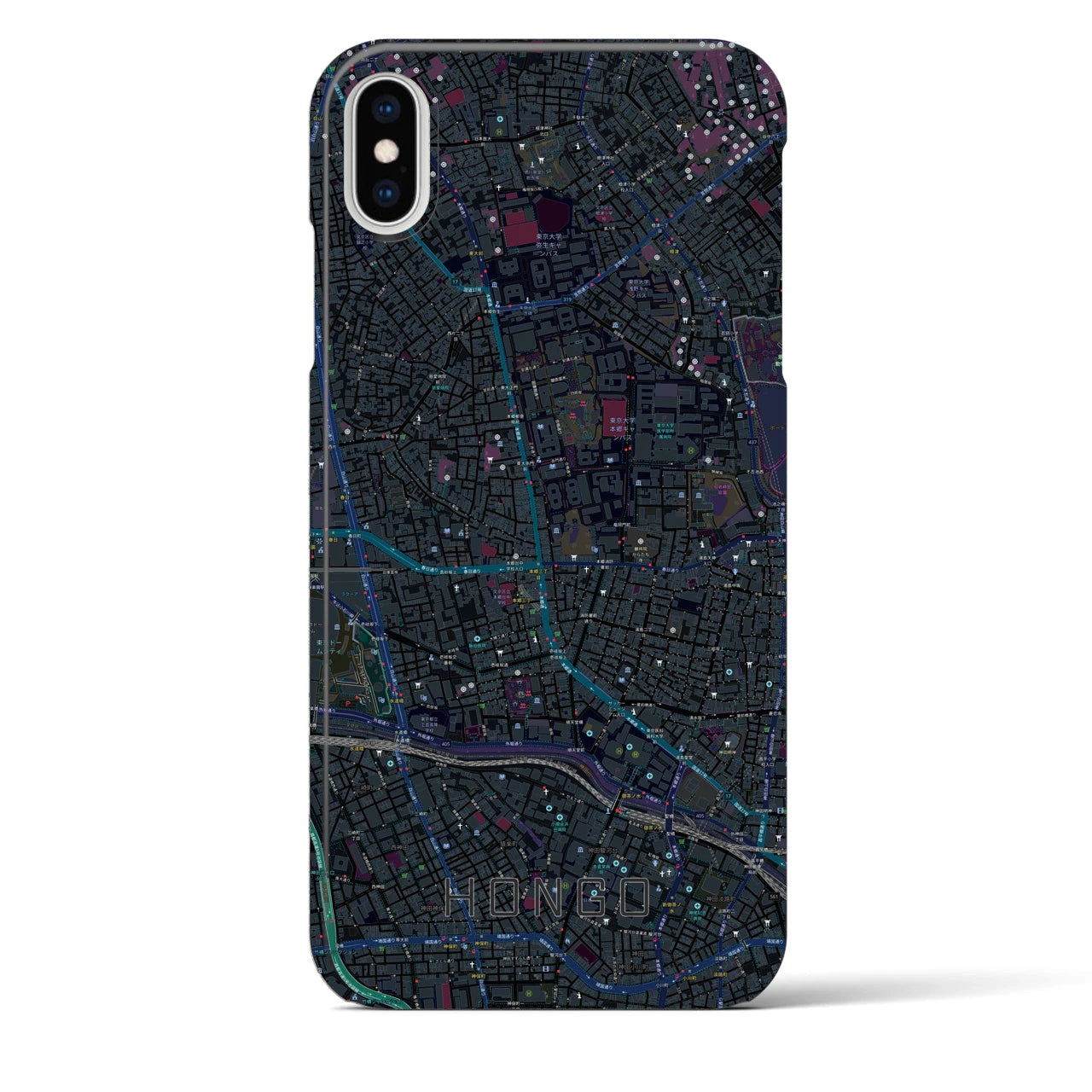 【本郷(東京都)】地図柄iPhoneケース(バックカバータイプ)