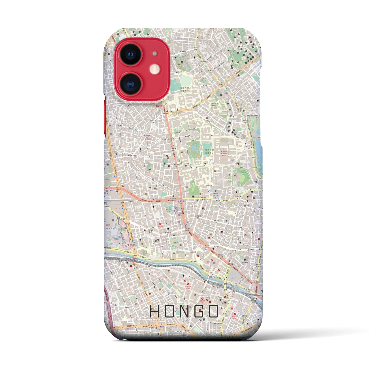 【本郷(東京都)】地図柄iPhoneケース(バックカバータイプ)