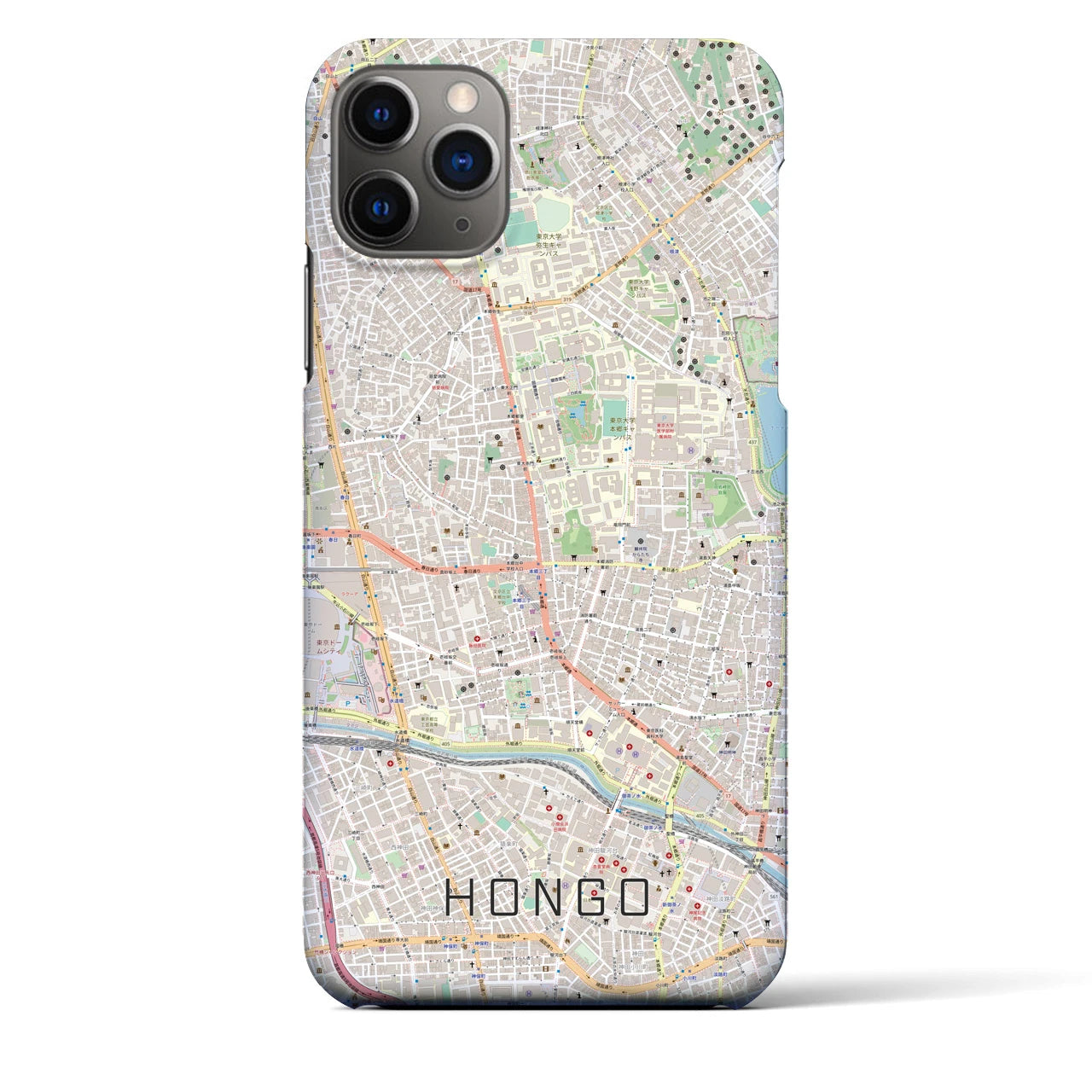 【本郷(東京都)】地図柄iPhoneケース(バックカバータイプ)