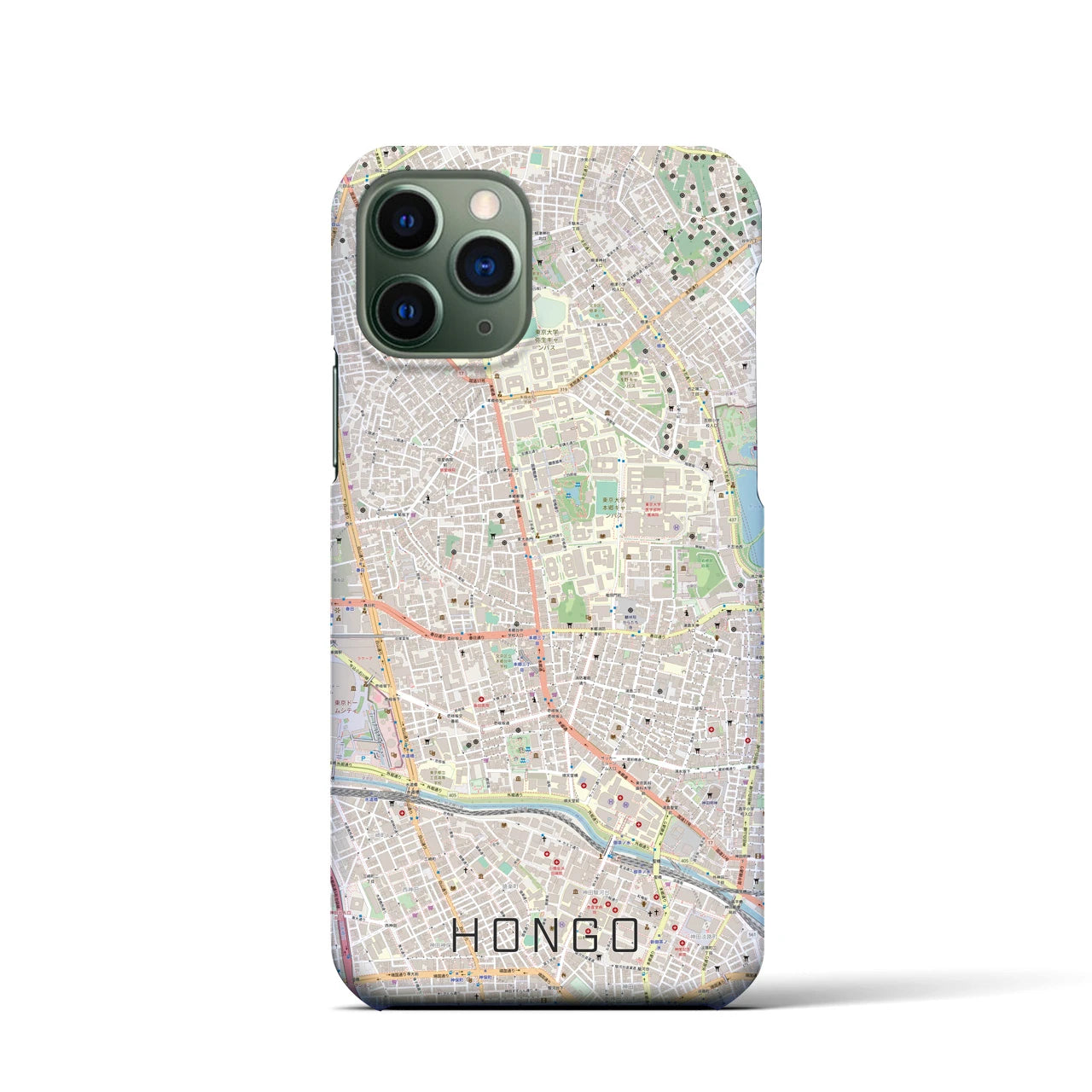 【本郷(東京都)】地図柄iPhoneケース(バックカバータイプ)