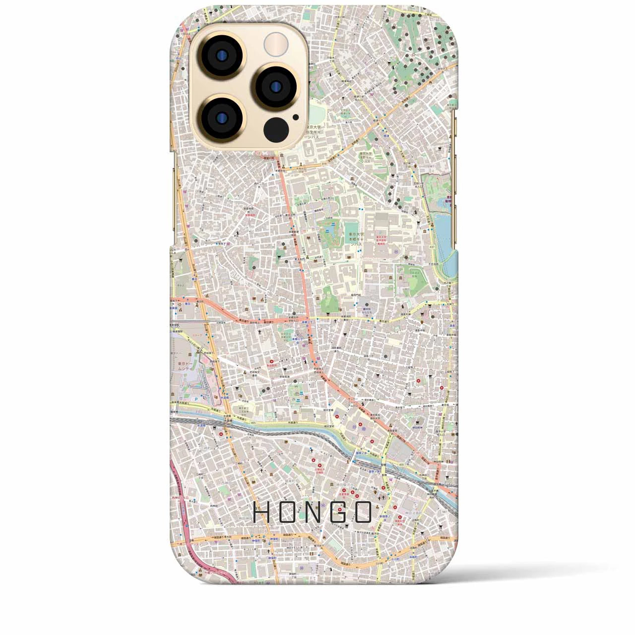 【本郷(東京都)】地図柄iPhoneケース(バックカバータイプ)