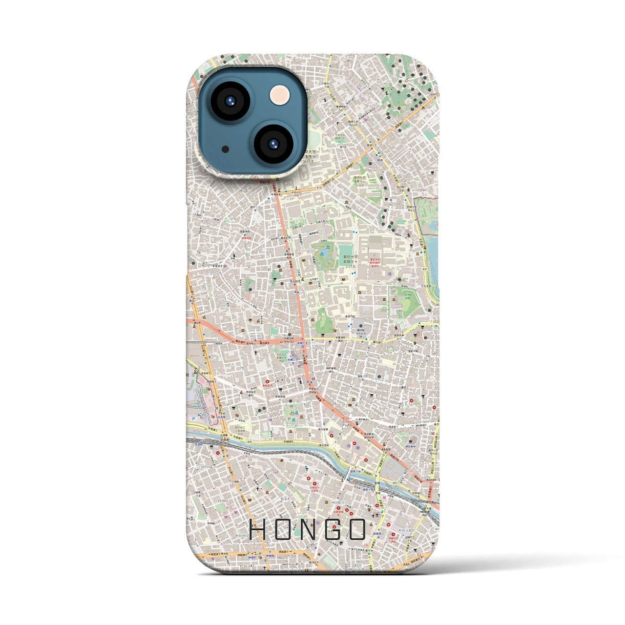 【本郷(東京都)】地図柄iPhoneケース(バックカバータイプ)