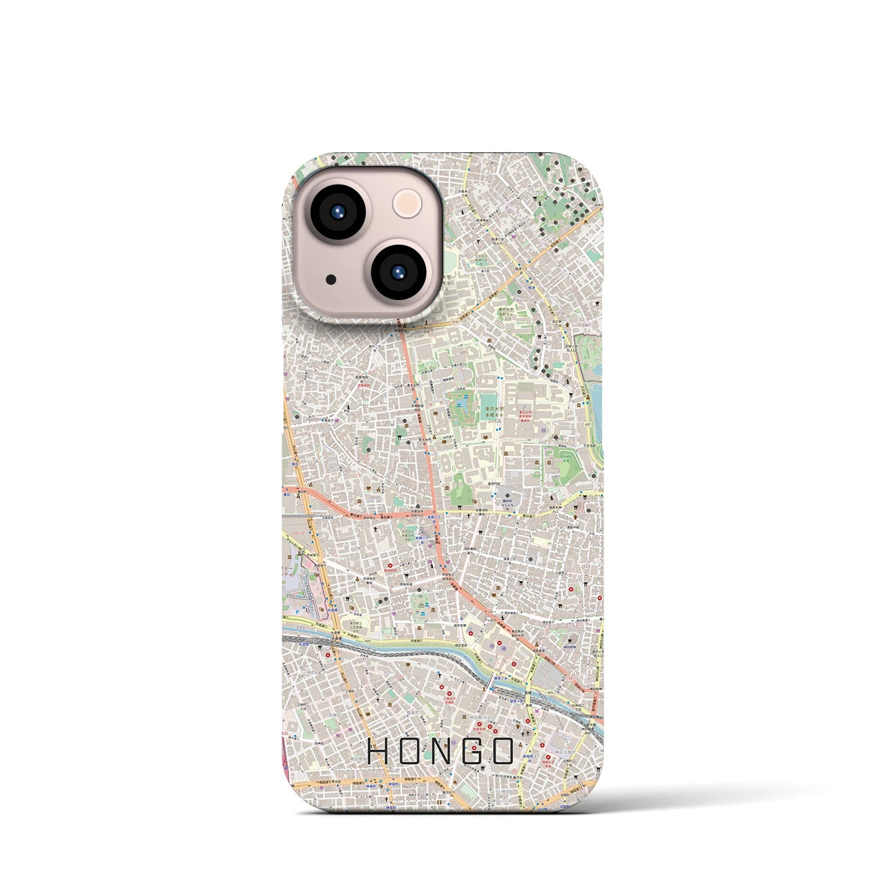 【本郷(東京都)】地図柄iPhoneケース(バックカバータイプ)