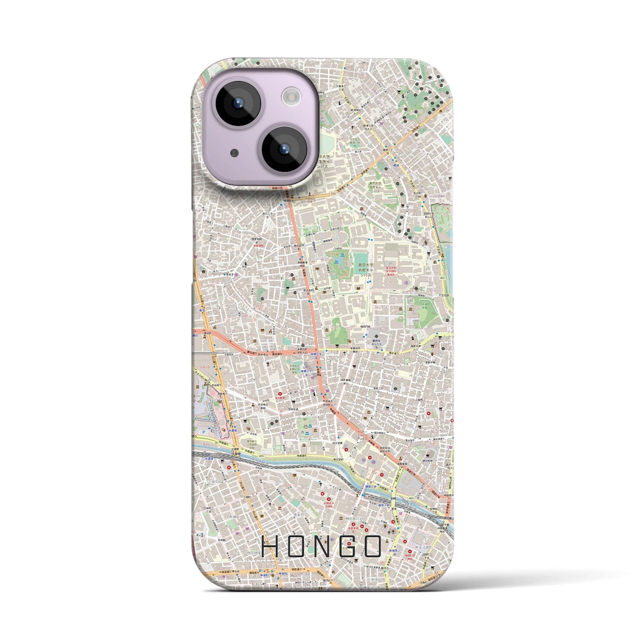 【本郷(東京都)】地図柄iPhoneケース(バックカバータイプ)