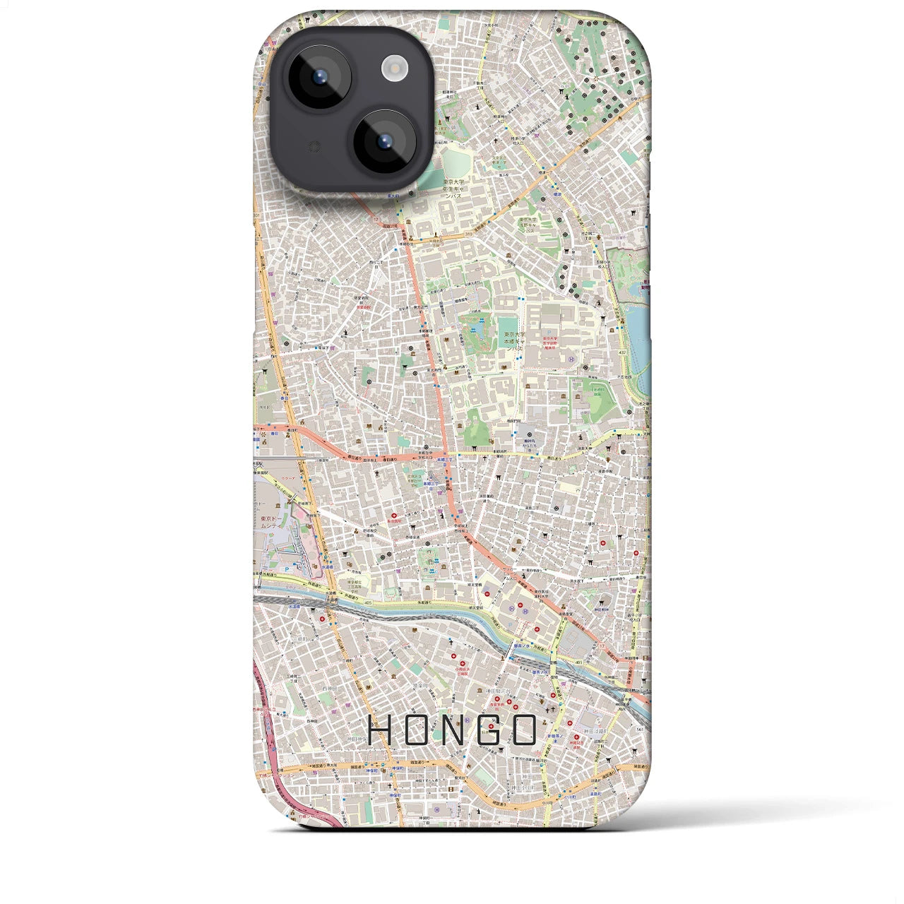 【本郷(東京都)】地図柄iPhoneケース(バックカバータイプ)