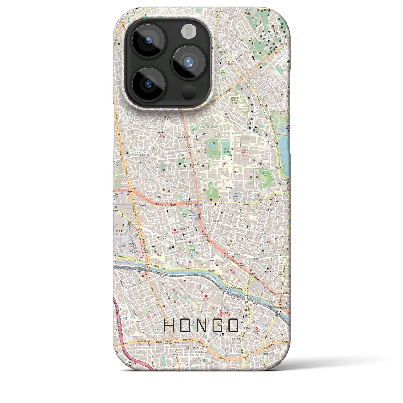 【本郷(東京都)】地図柄iPhoneケース(バックカバータイプ)