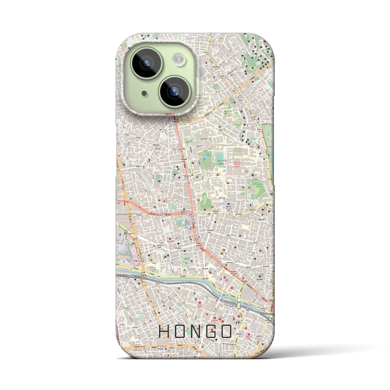 【本郷(東京都)】地図柄iPhoneケース(バックカバータイプ)