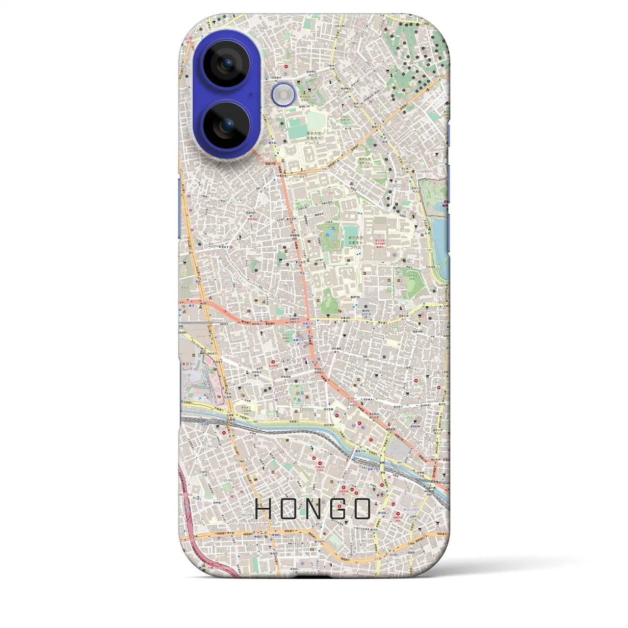 【本郷(東京都)】地図柄iPhoneケース(バックカバータイプ)ナチュラル・iPhone 16 Pro Max 用
