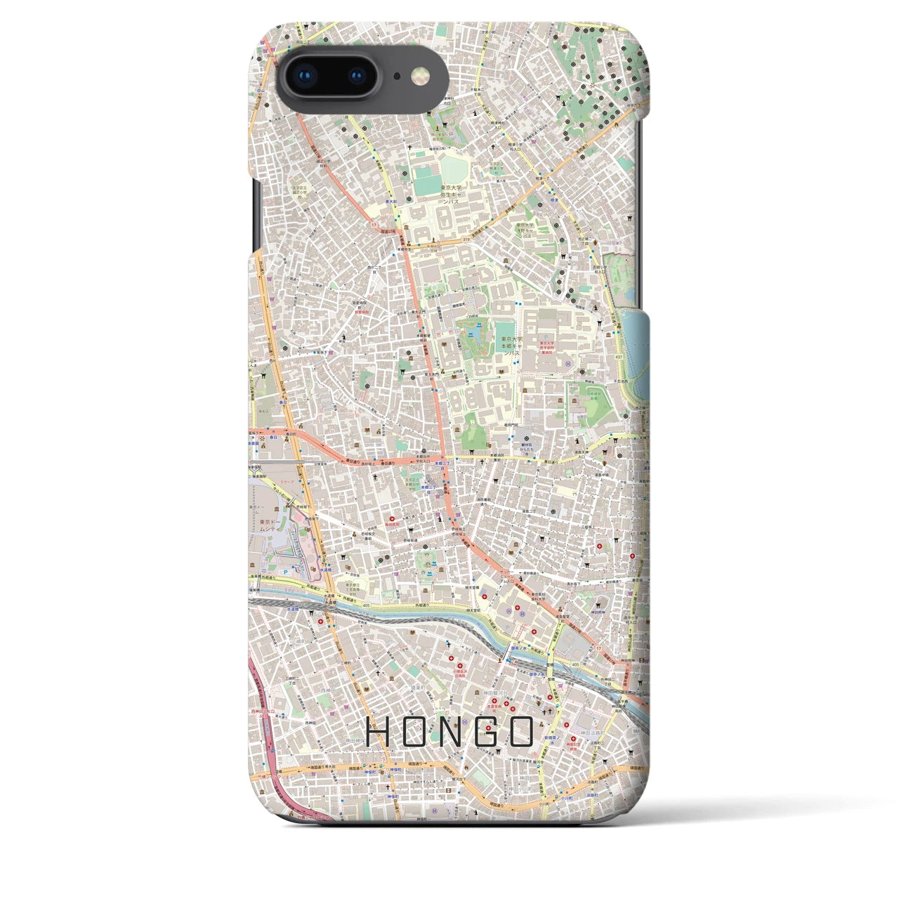 【本郷(東京都)】地図柄iPhoneケース(バックカバータイプ)