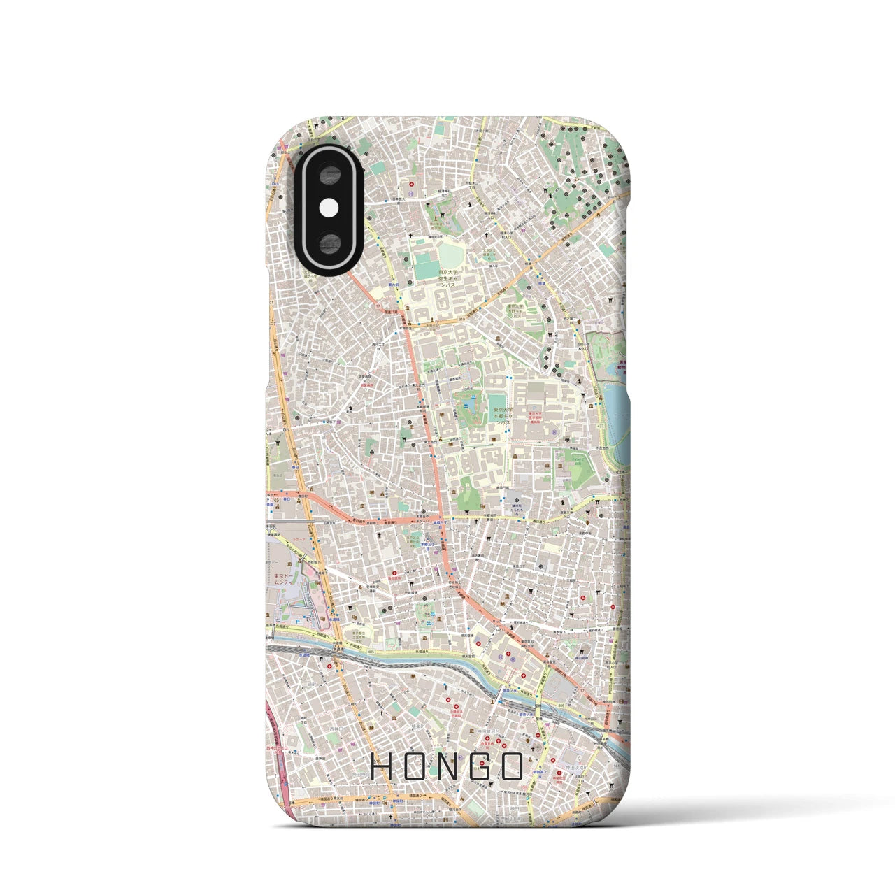 【本郷(東京都)】地図柄iPhoneケース(バックカバータイプ)