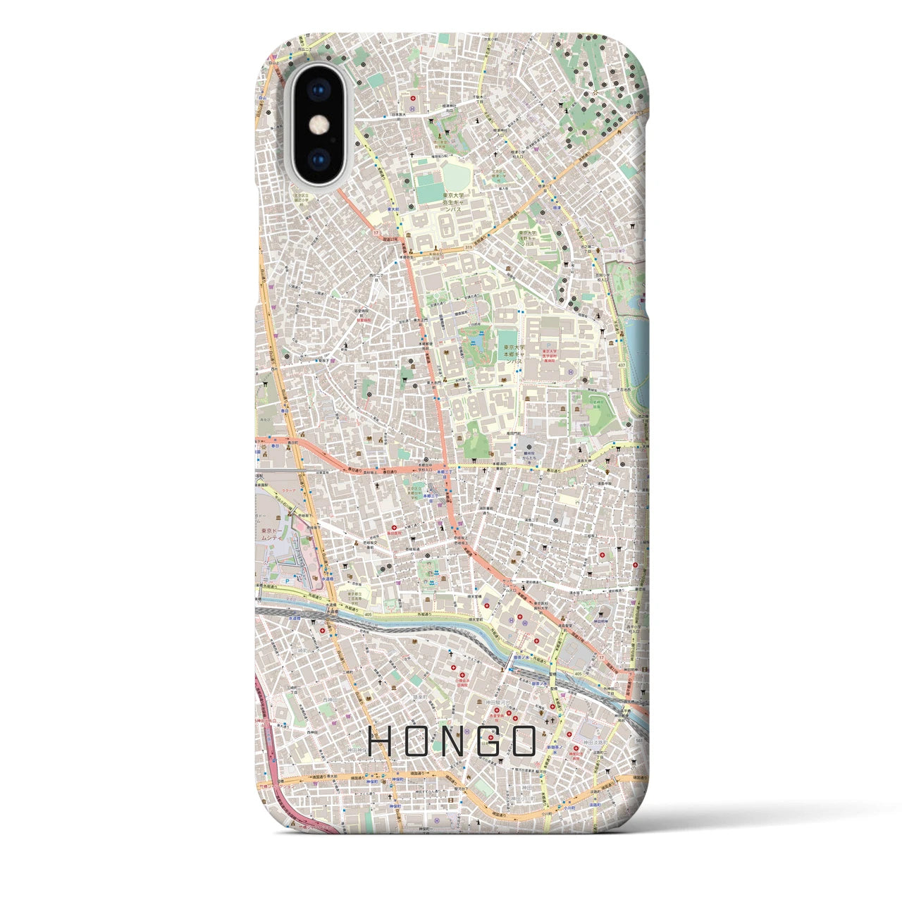 【本郷(東京都)】地図柄iPhoneケース(バックカバータイプ)