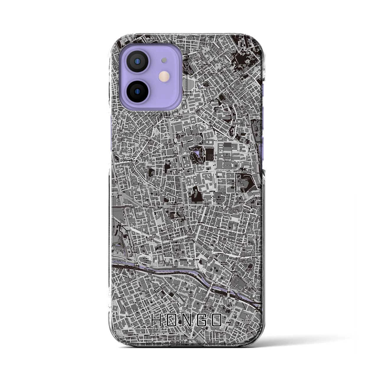 【本郷(東京都)】地図柄iPhoneケース(クリアタイプ)