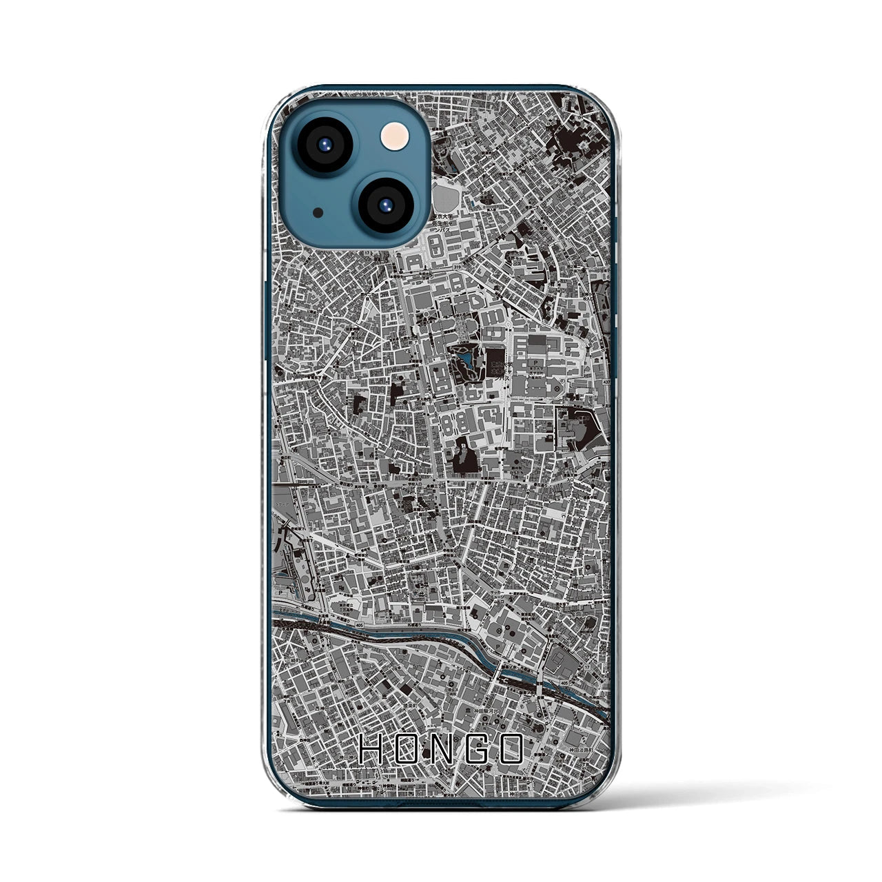 【本郷(東京都)】地図柄iPhoneケース(クリアタイプ)