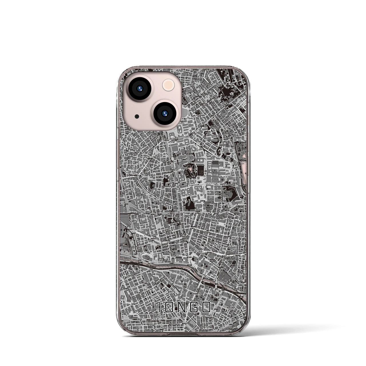 【本郷(東京都)】地図柄iPhoneケース(クリアタイプ)