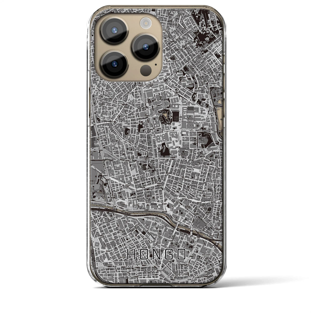 【本郷(東京都)】地図柄iPhoneケース(クリアタイプ)