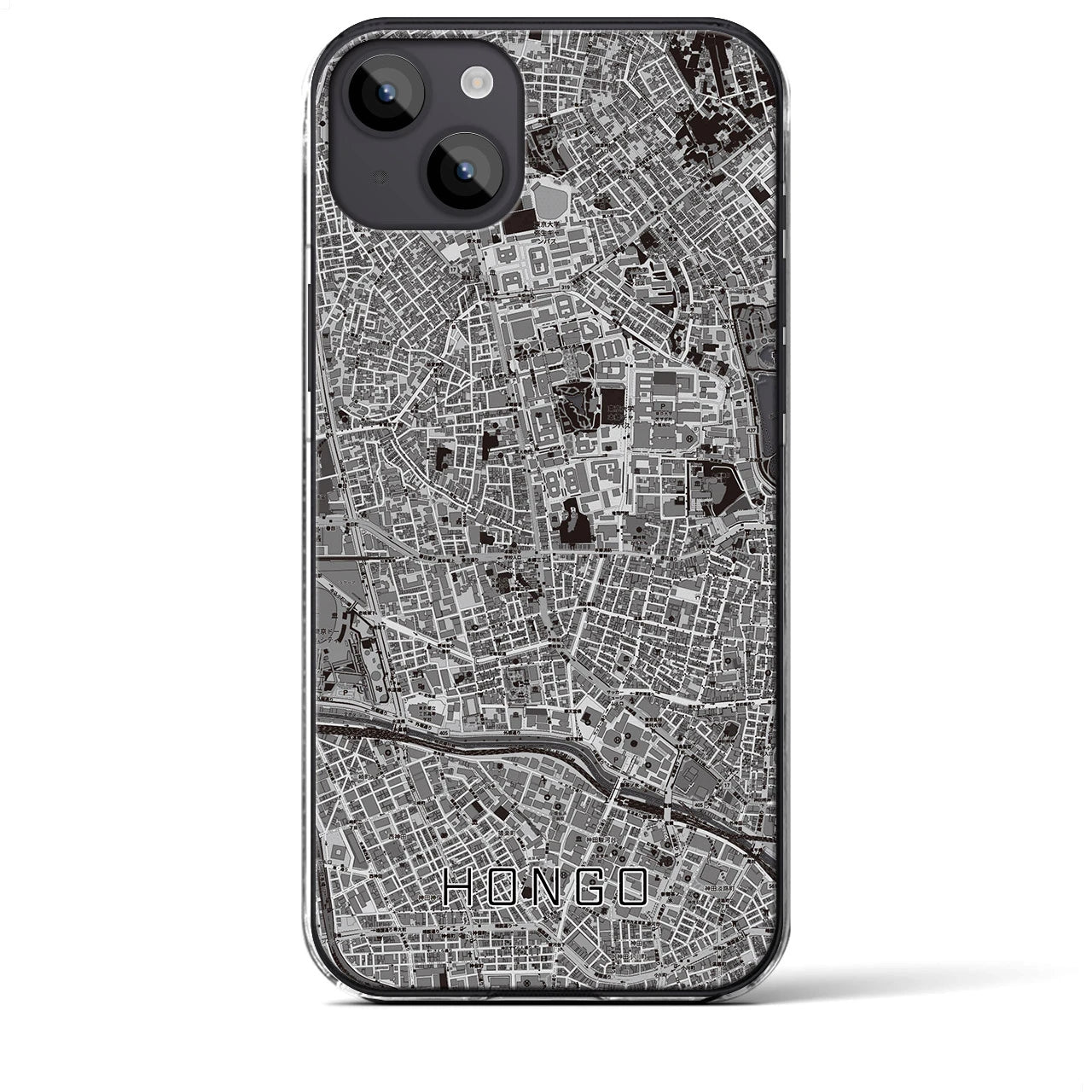 【本郷(東京都)】地図柄iPhoneケース(クリアタイプ)