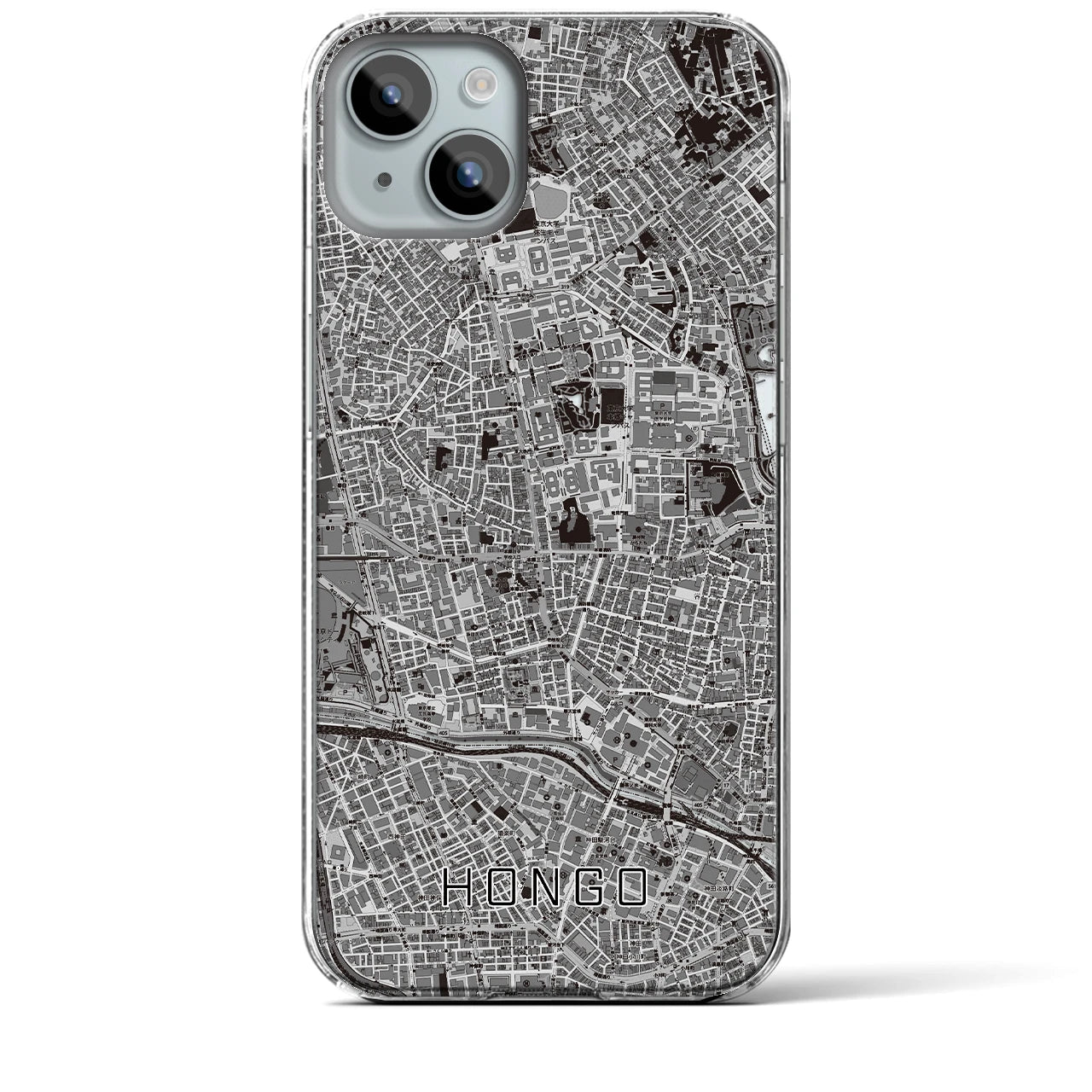 【本郷(東京都)】地図柄iPhoneケース(クリアタイプ)