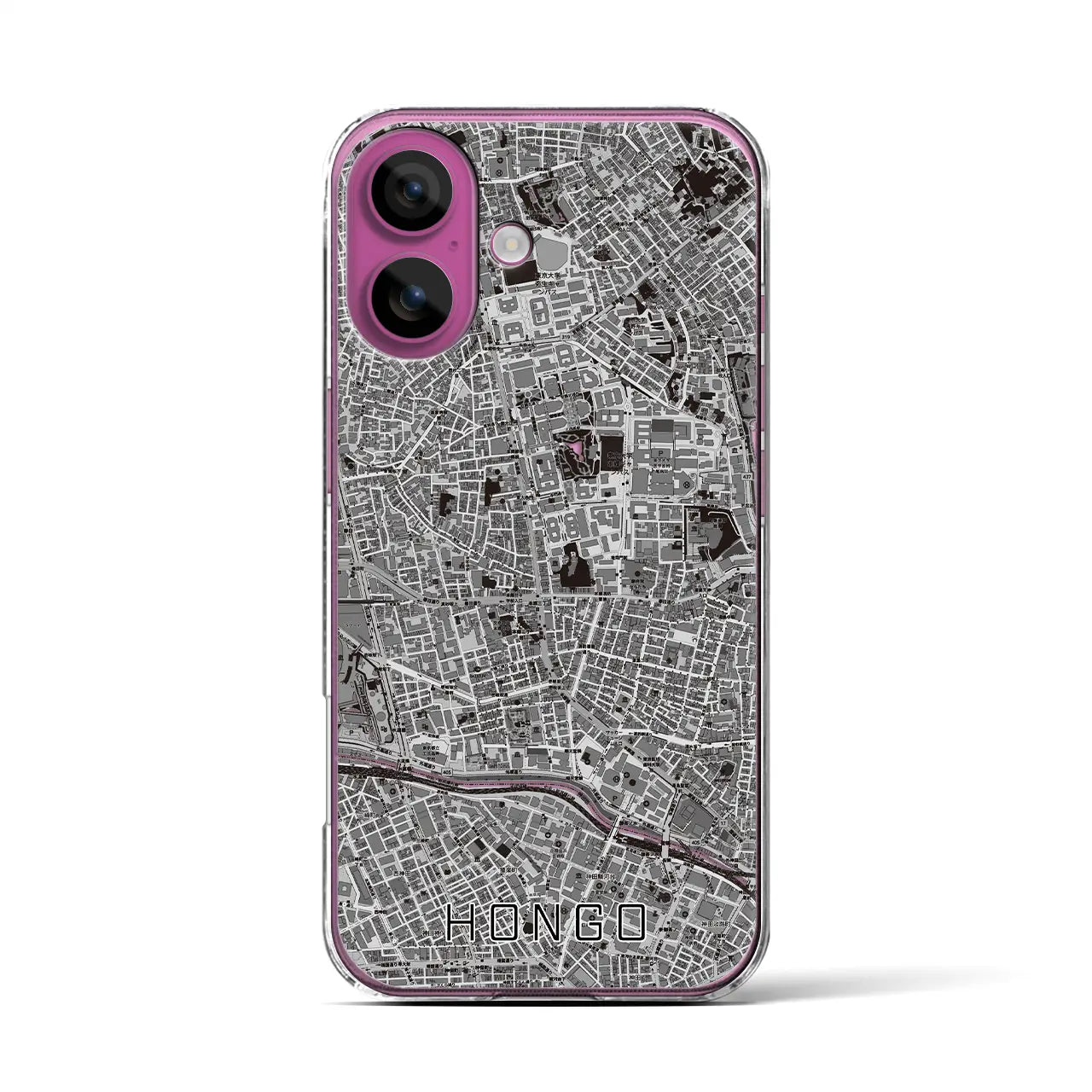 【本郷(東京都)】地図柄iPhoneケース(クリアタイプ)