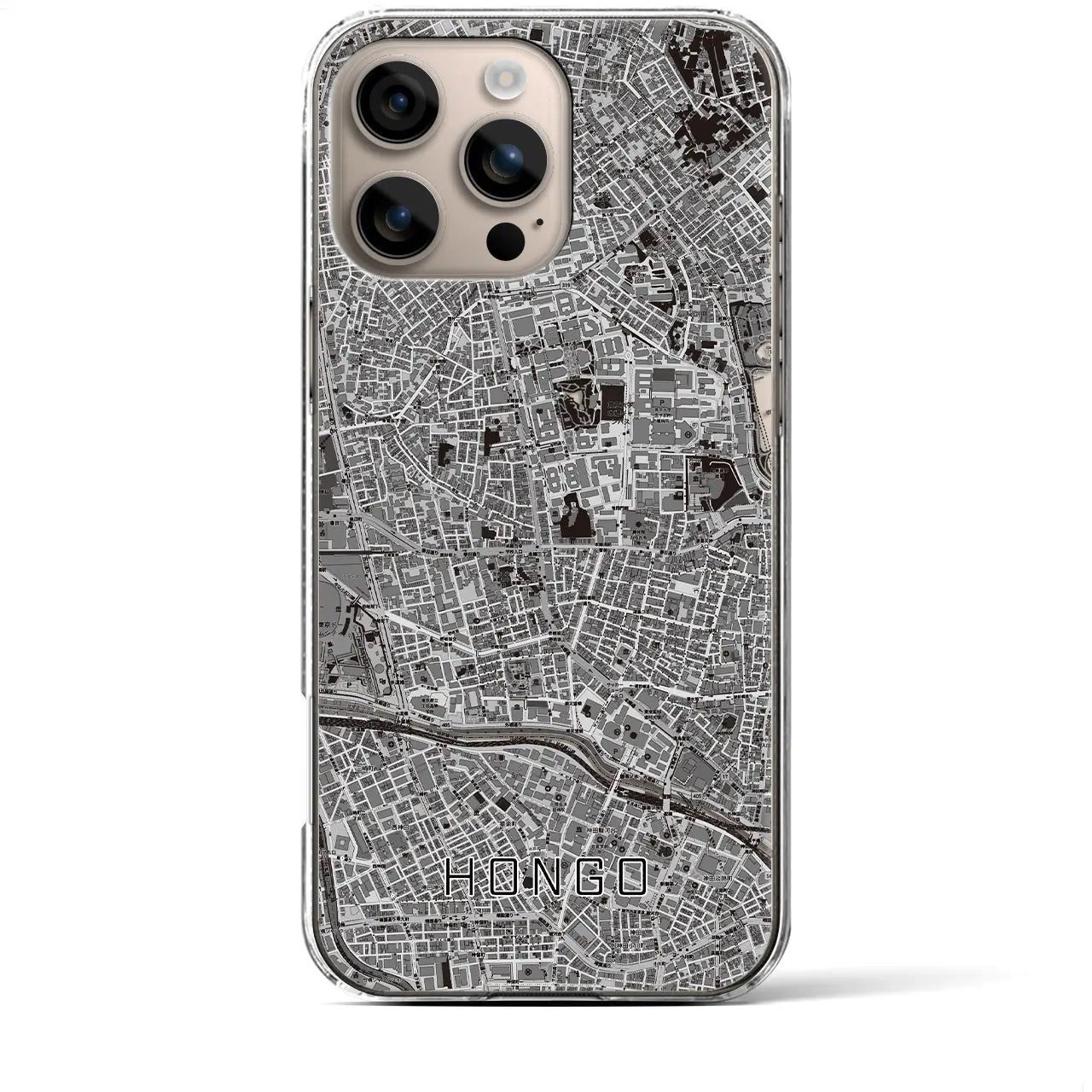 【本郷(東京都)】地図柄iPhoneケース(クリアタイプ)