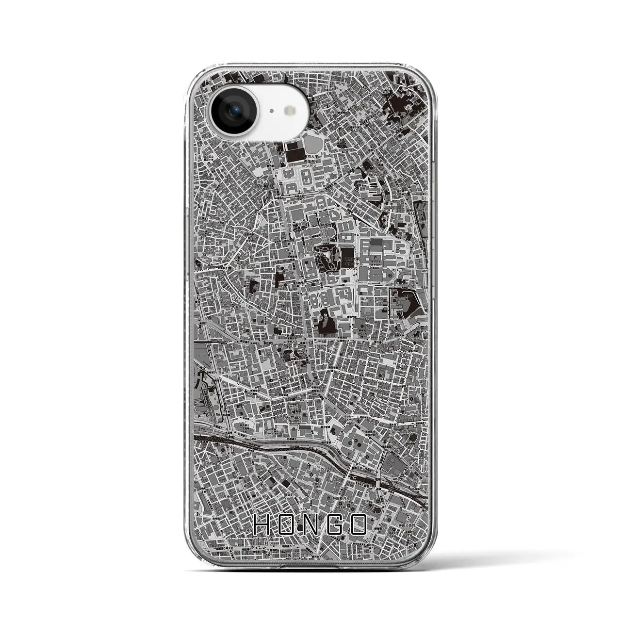 【本郷(東京都)】地図柄iPhoneケース(クリアタイプ)