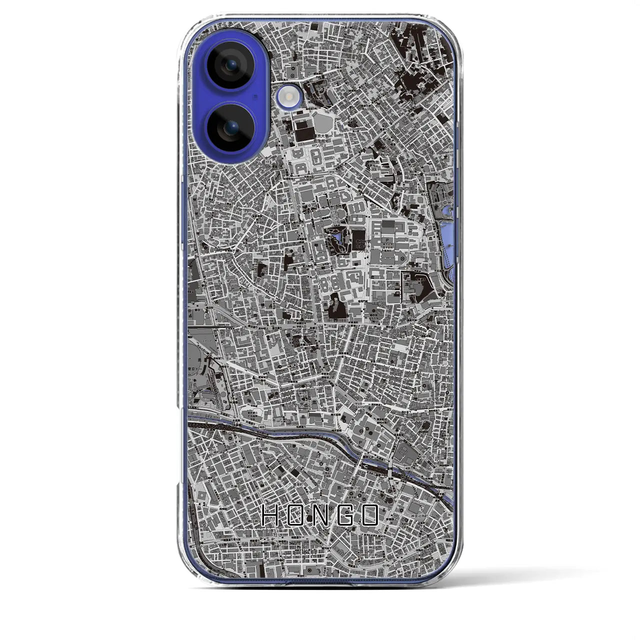 【本郷(東京都)】地図柄iPhoneケース(クリアタイプ)