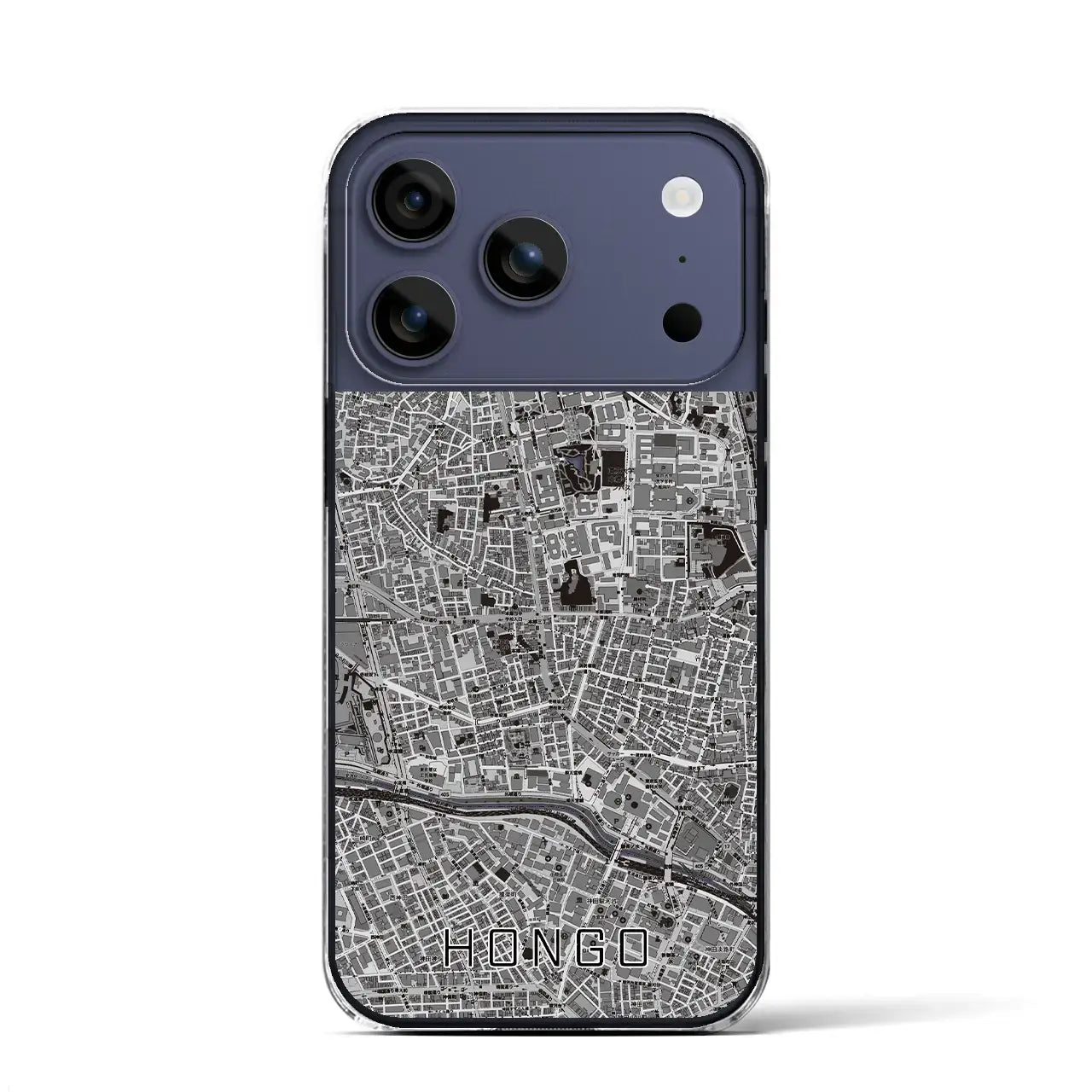 【本郷(東京都)】地図柄iPhoneケース(クリアタイプ)