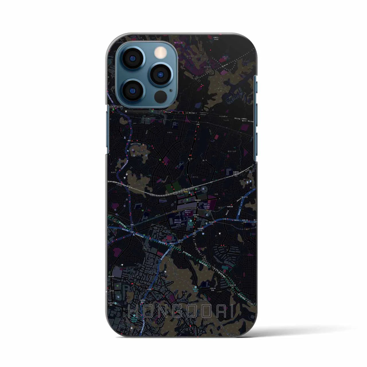【本郷台(神奈川県)】地図柄iPhoneケース(バックカバータイプ)