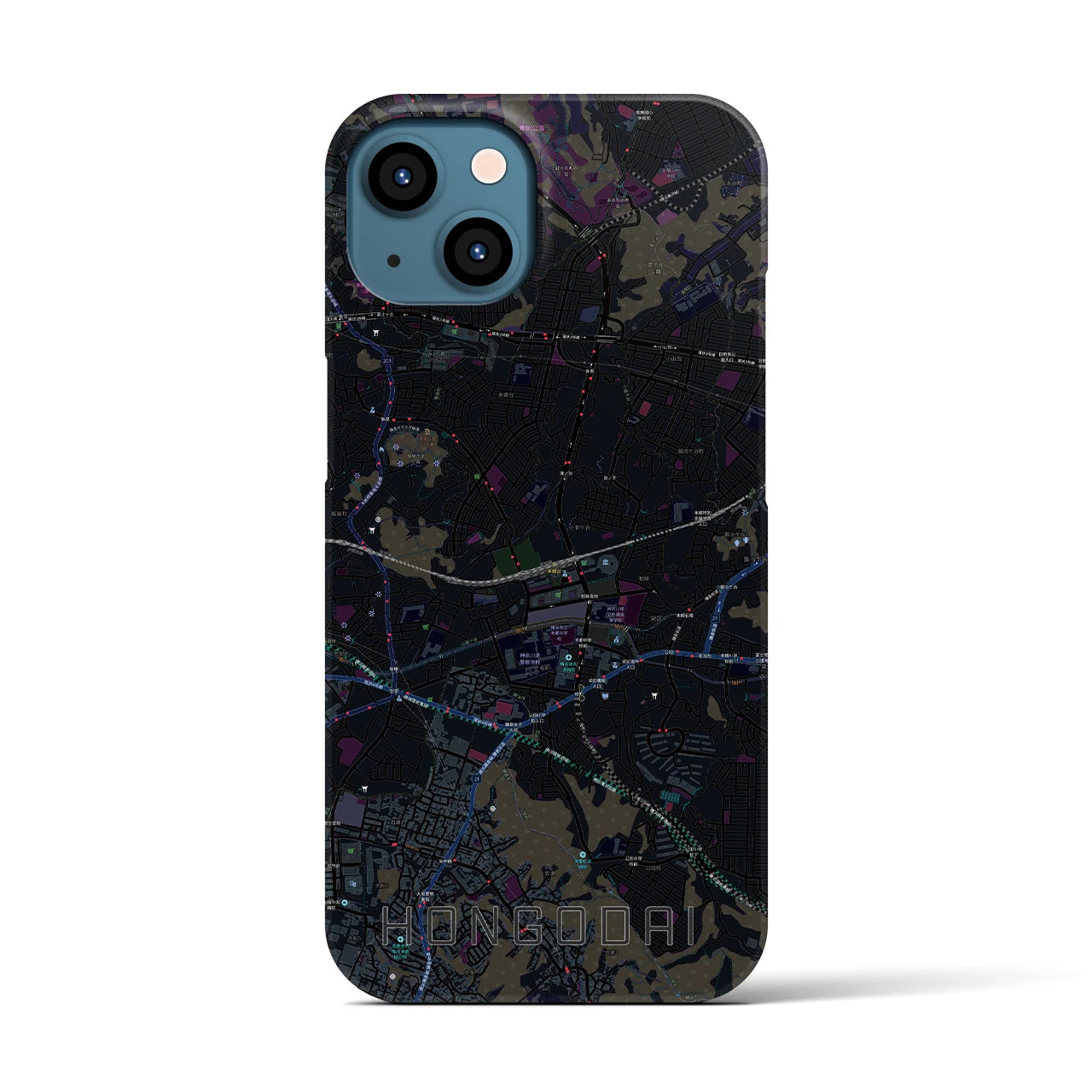 【本郷台(神奈川県)】地図柄iPhoneケース(バックカバータイプ)
