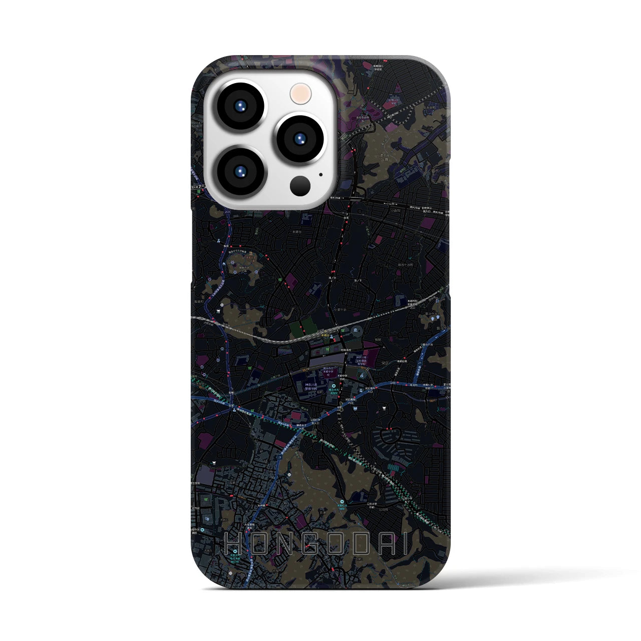 【本郷台(神奈川県)】地図柄iPhoneケース(バックカバータイプ)