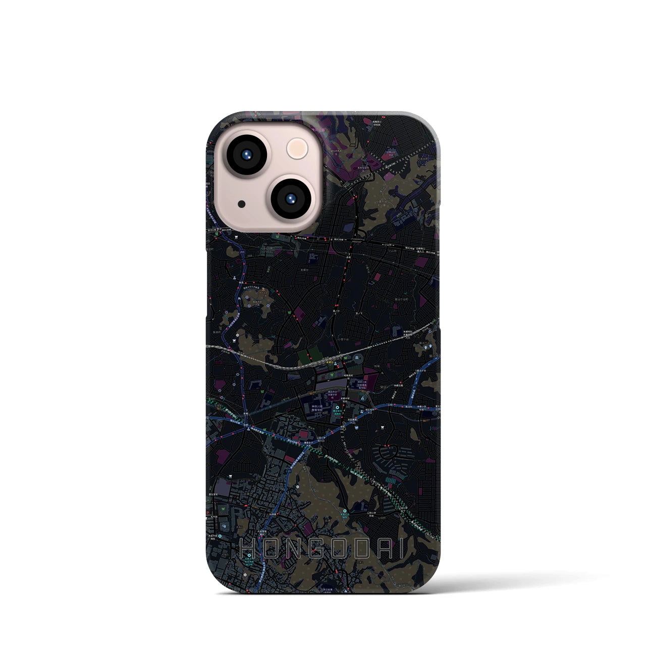 【本郷台(神奈川県)】地図柄iPhoneケース(バックカバータイプ)