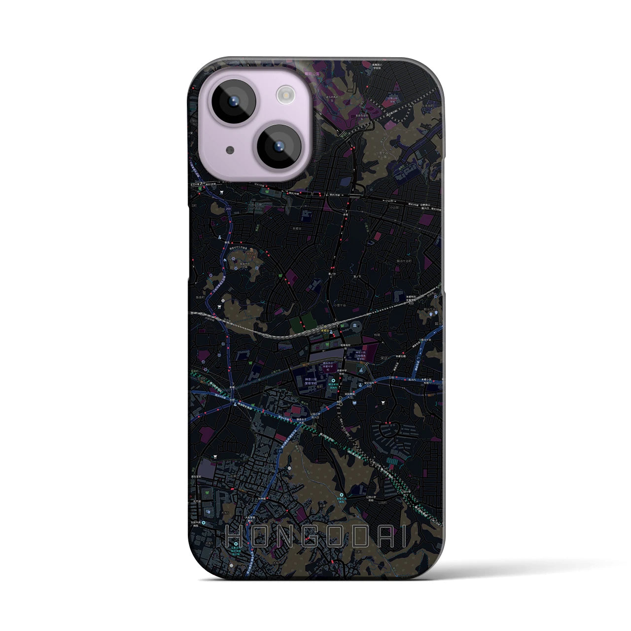 【本郷台(神奈川県)】地図柄iPhoneケース(バックカバータイプ)