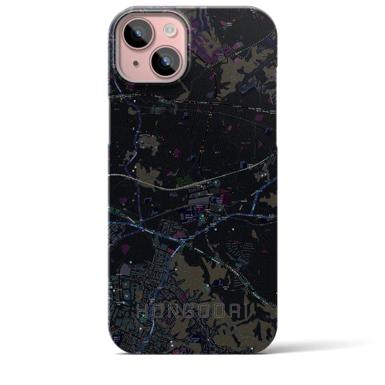 【本郷台(神奈川県)】地図柄iPhoneケース(バックカバータイプ)