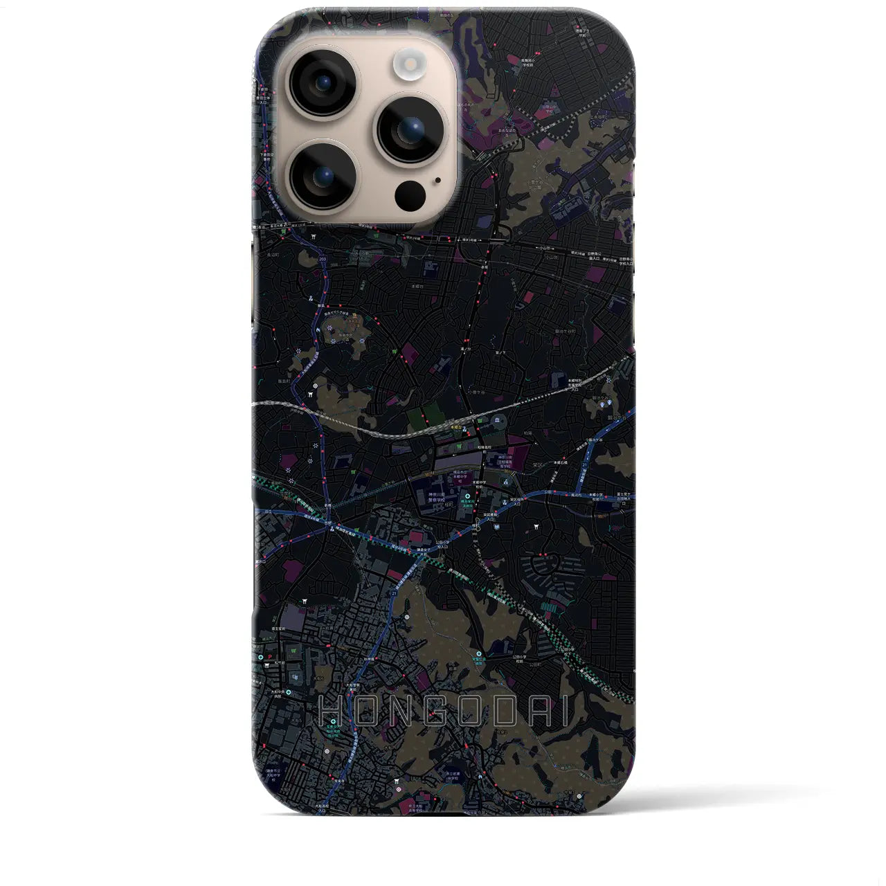 【本郷台(神奈川県)】地図柄iPhoneケース(バックカバータイプ)