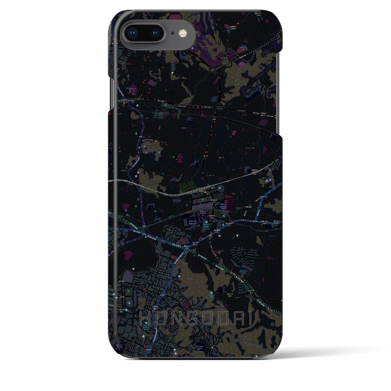 【本郷台(神奈川県)】地図柄iPhoneケース(バックカバータイプ)