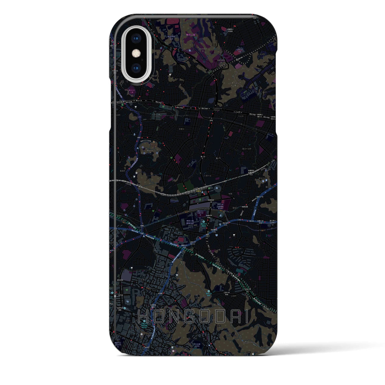 【本郷台(神奈川県)】地図柄iPhoneケース(バックカバータイプ)