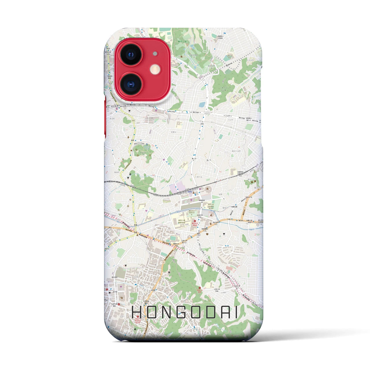 【本郷台(神奈川県)】地図柄iPhoneケース(バックカバータイプ)